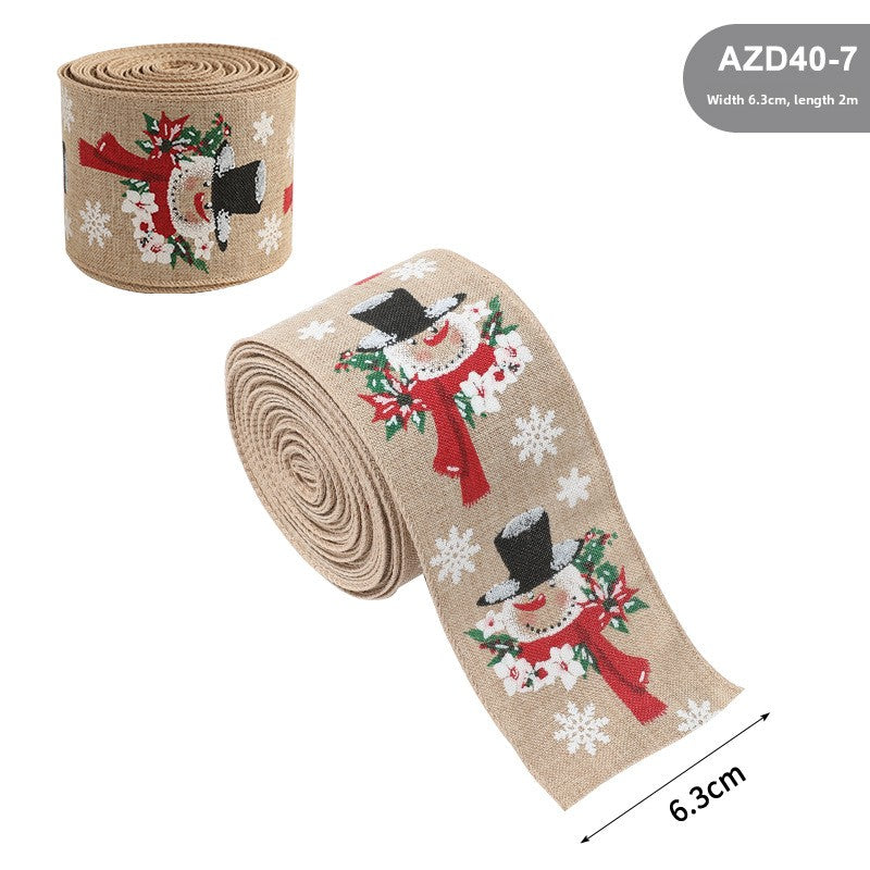 Burlap Christmas Ribbon